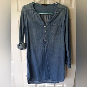Denim casual shift dress